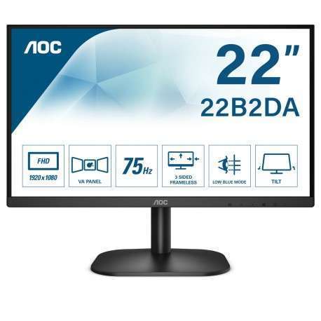 AOC Basic-line 22B2DA LED display 54,6 cm 21.5" 1920 x 1080 pixels Full HD Noir - 1