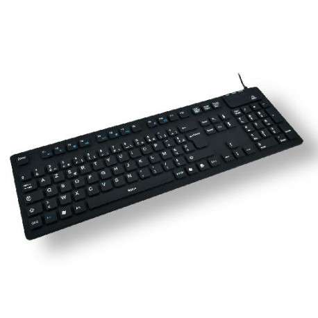 MCL ACK-729/N clavier USB + PS/2 AZERTY Français Noir - 1