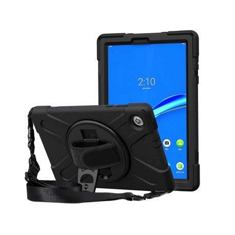 DLH COQUE RENFORCEE AVEC BANDOULIERE, POIGNEE ROTATIVE ET PIED SUPPORT POUR LENOVO Tab M10 FHD Plus Gen2 10.3" ZA5V, ZA - 1