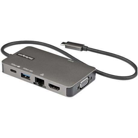 StarTech.com DKT30CHVPD2 hub & concentrateur USB 3.2 Gen 1 3.1 Gen 1 Type-C 5000 Mbit/s Noir, Gris - 1