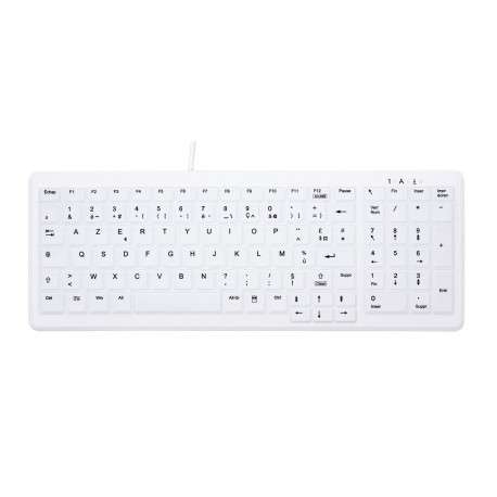 CHERRY AK-C7000 clavier USB AZERTY Français Blanc - 1