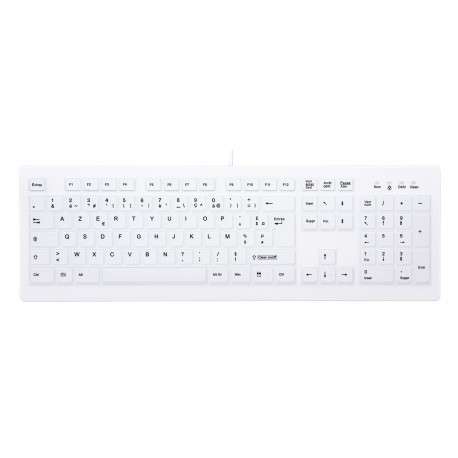 CHERRY AK-C8100F-UVS-W/FR clavier USB AZERTY Français Blanc - 1