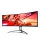 AOC AG493UCX2 écran plat de PC 124,5 cm 49" 5120 x 1440 pixels Quad HD LED Noir, Rouge - 7