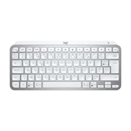 Logitech MX Keys Mini for Business clavier RF sans fil + Bluetooth AZERTY Français Aluminium, Blanc - 1