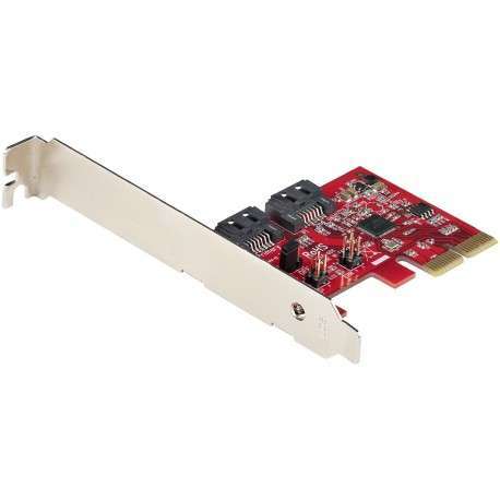 StarTech.com Carte PCI Express SATA 2 ports - Carte Contrôleur PCIe SATA - 6Gbps - ASM1166 SATA-Raid - Convertisseur PCI - 1