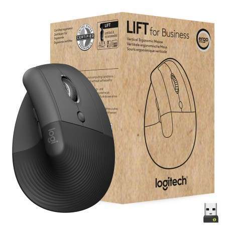 Logitech Lift for Business souris Droitier RF sans fil + Bluetooth Optique 4000 DPI - 1