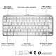 Logitech MX Keys Mini For Mac Minimalist Wireless Illuminated Keyboard clavier Bluetooth AZERTY Français Gris - 6