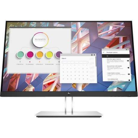 HP E-Series E24 G4 60,5 cm 23.8" 1920 x 1080 pixels Full HD LCD Noir, Argent - 1