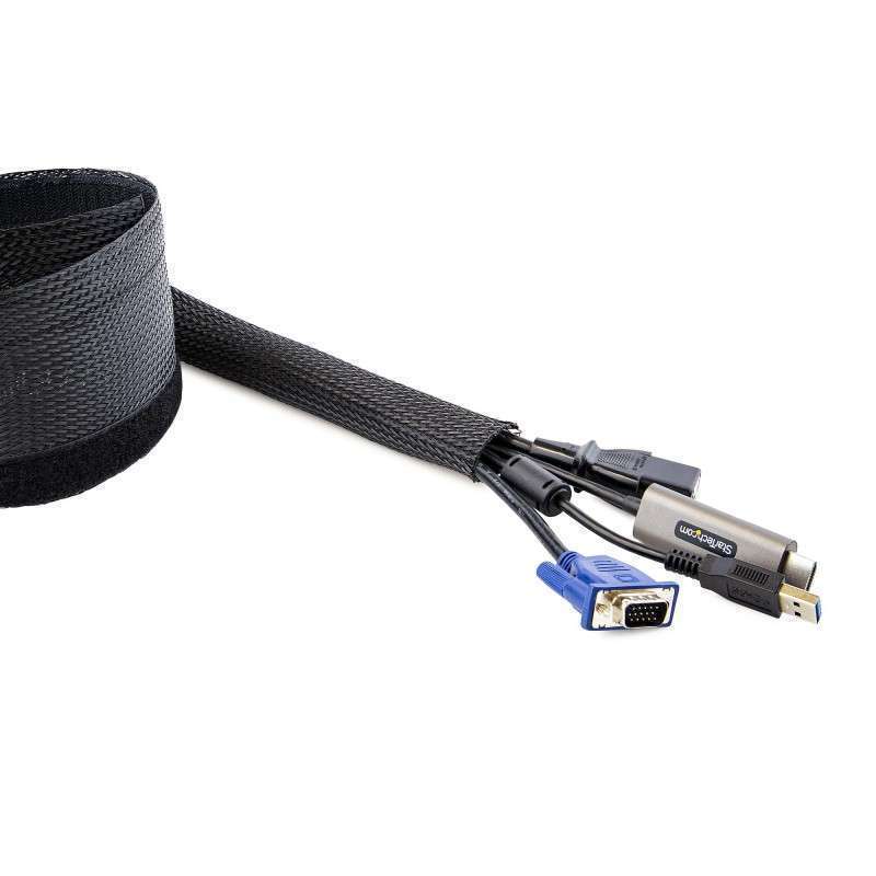 Gaine de Câble Tressée de 3m - Organisateur de Câble Gros Calibre, 3cm de  Diamètre - Protège Câble Électrique en Polyester - Gaine Cache Câble