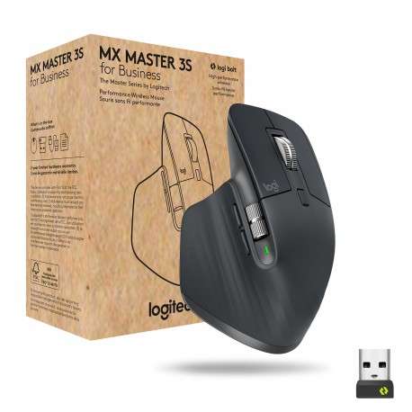 Logitech MX Master 3s for Business souris Droitier RF sans fil + Bluetooth Laser 8000 DPI - 1