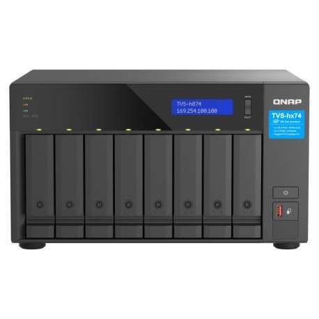 QNAP TVS-h874 NAS Tower Ethernet/LAN Noir i5-12400 - 1