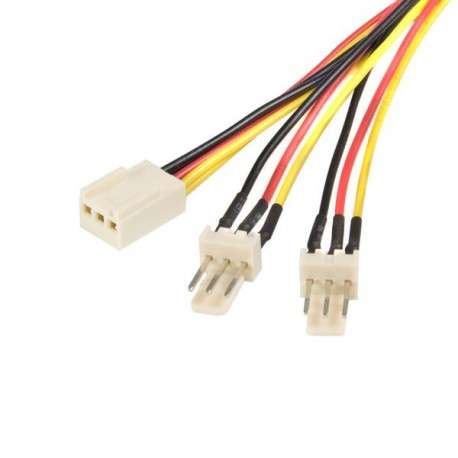 StarTech.com Câble d'alimentation en Y pour ventilateur Molex de 30 cm - Câble répartiteur 1x TX3 F vers 2x TX3 M - 1