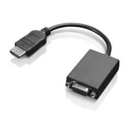 Lenovo HDMI / VGA HDMI VGA Noir adaptateur et connecteur de câbles - 1