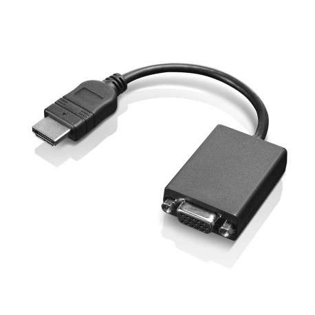 Lenovo HDMI / VGA HDMI VGA Noir adaptateur et connecteur de câbles - 1