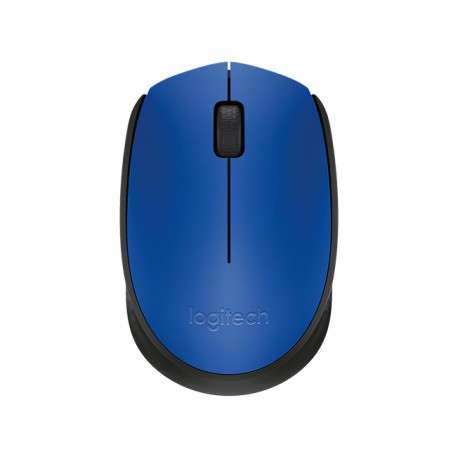 Logitech M171 RF Sans fil + USB Optique 1000DPI Ambidextre Noir, Bleu souris - 1