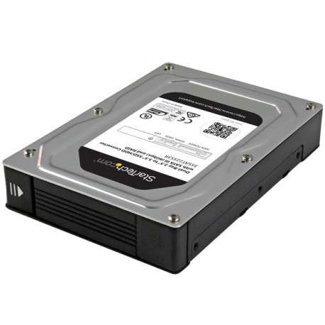 StarTech.com Boîtier adaptateur pour 2 disques durs SATA de 2,5" vers 3,5" avec RAID - 1