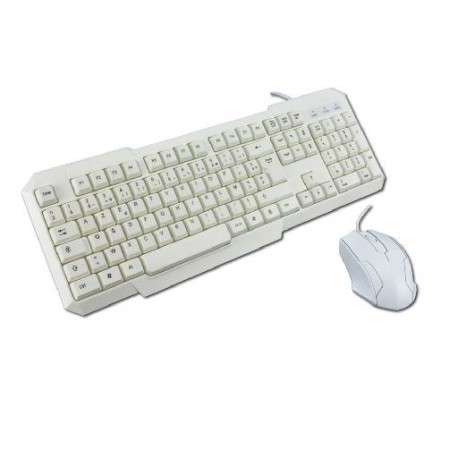 MCL ACK-2012/B USB AZERTY Français Blanc clavier - 1