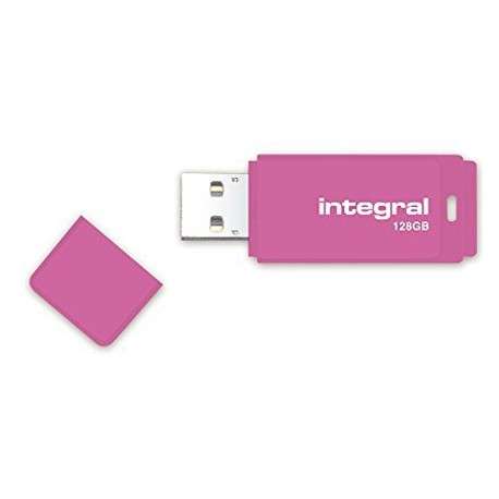 Integral INFD128GBNEONPK 128Go USB 2.0 Capacity Rose lecteur USB flash - 1