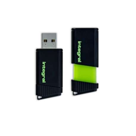 Integral Pulse 128Go USB 2.0 Capacity Noir, Vert lecteur USB flash - 1