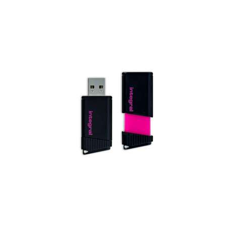 Integral Pulse 8Go USB 2.0 Capacity Noir, Rose lecteur USB flash - 1