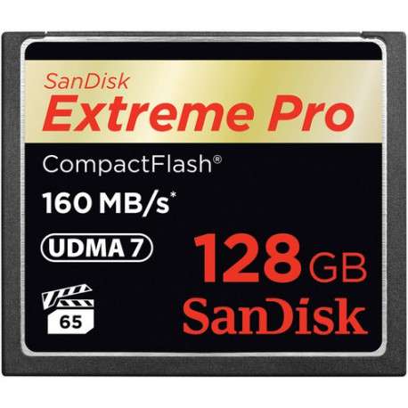 Sandisk 128GB Extreme Pro CF 160MB/s 128Go CompactFlash mémoire flash - 1