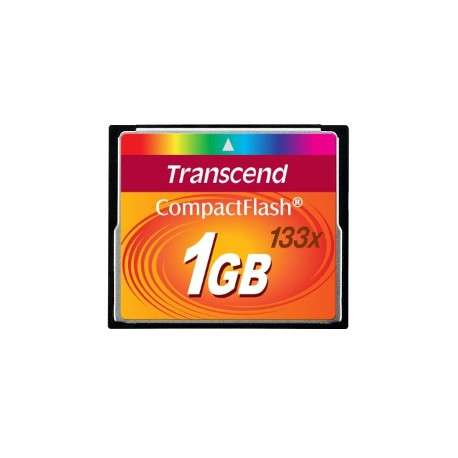 Transcend 1 GB CF 133x 1Go CompactFlash MLC mémoire flash - 1