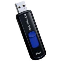 Transcend JetFlash elite 760, 64GB 64Go USB 3.0 3.1 Gen 1 Capacity Noir, Bleu lecteur USB flash - 1