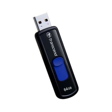 Transcend JetFlash elite 760, 64GB 64Go USB 3.0 3.1 Gen 1 Capacity Noir, Bleu lecteur USB flash - 1