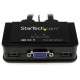 StarTech.com Switch KVM USB VGA à 2 ports - Commutateur KVM alimenté par USB avec câbles et commutateur à distance - 2