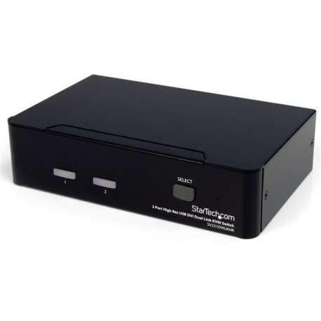 StarTech.com Commutateur KVM 2 Ports DVI, USB et Audio - Switch KVM DVI Dual Link - 2560x1600 - 1