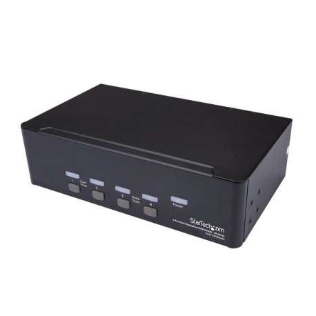 StarTech.com Switch KVM double affichage DisplayPort 4K 60 Hz à 4 ports avec hub USB 2.0 intégré - 1