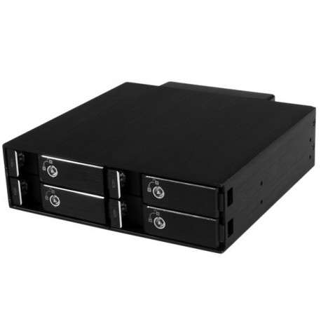 StarTech.com Backplane pour 4 disques durs SAS/SATA de 2,5" - Rack mobile 4x HDD / SSD avec échange à chaud - 1