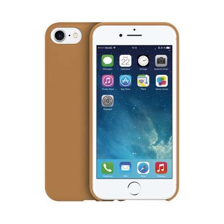 Mobilis CßSCARA PIEL ORIGINE PARA IPHONE 7/6/6S BEIGE Housse Marron - 1