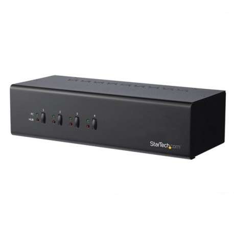 StarTech.com Commutateur écran clavier souris USB à double affichage DVI - 4 ports - 1