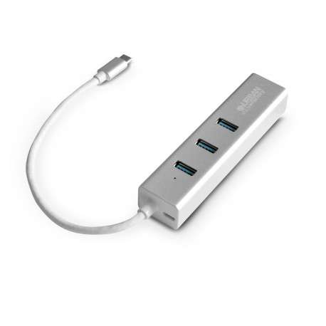 Urban Factory TCM02UF hub & concentrateur USB 3.0 3.1 Gen 1 Type-C Argent - 1