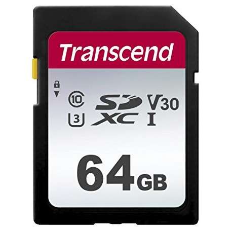 Transcend TS64GSDC300S mémoire flash 64 Go SDXC Classe 10 UHS-I - 1