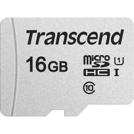 Transcend microSDHC 300S 16GB mémoire flash Class 10 NAND - 1