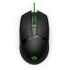 HP 300 souris USB Optique 5000 DPI Ambidextre Noir, Vert - 1