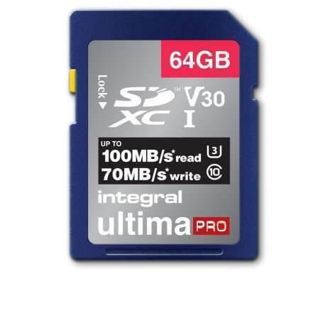 Integral INSDX64G-100/70V30 mémoire flash 64 Go SD UHS-I - 1