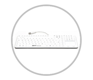 CHERRY KC 1000 Clavier filaire, blanc grisé, USB, AZERTY - FR sur